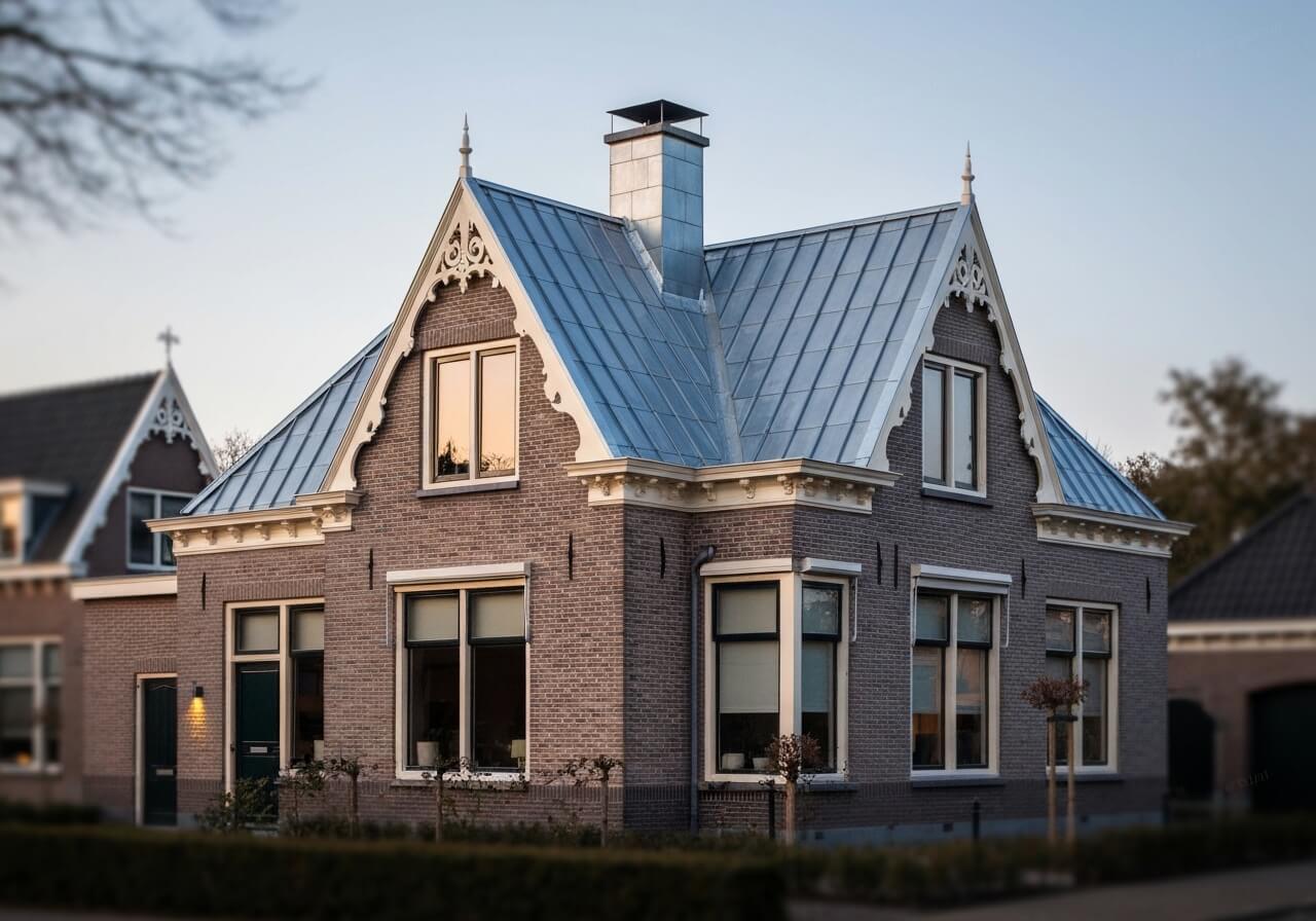 Zinken dakgoot op maat gemaakt